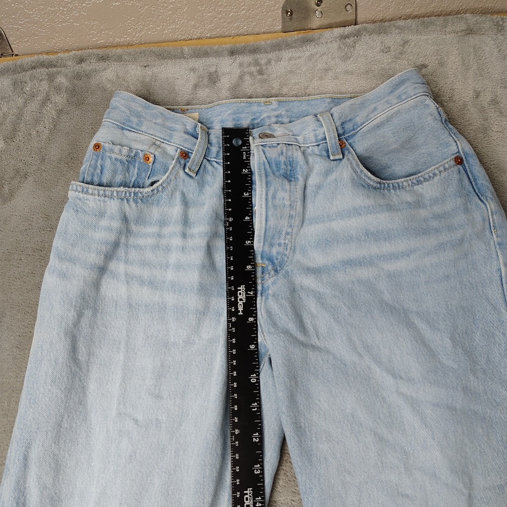 Levis Jeans Women 25x30 Blue 501 90s Premium Denim Light Wash Button Fly Classic - Picture 11 of 16